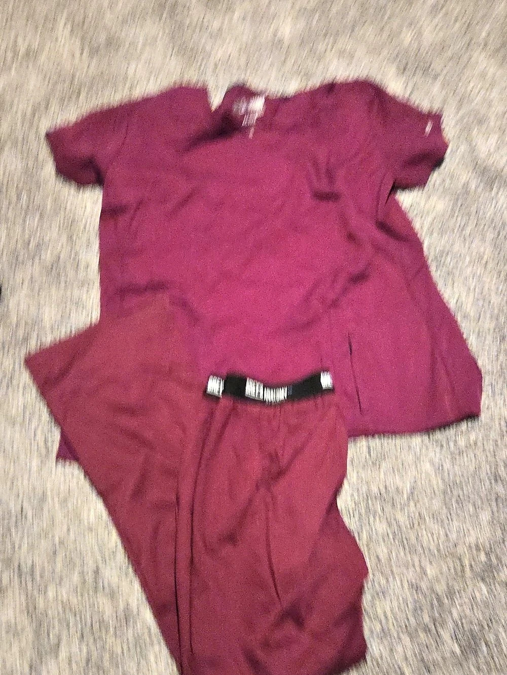 Grey's Anatomy Active scrub set Burgundy Size Medium Pants and XL top